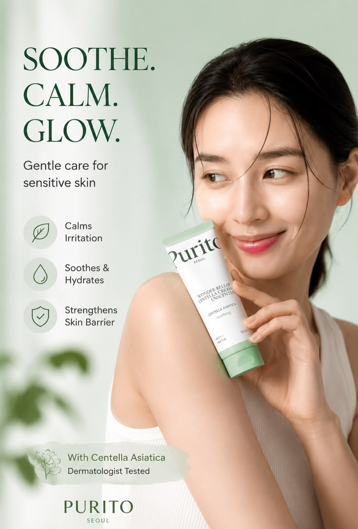 Purito Wonder Releaf Centella Cream Unscented (50ml) 4